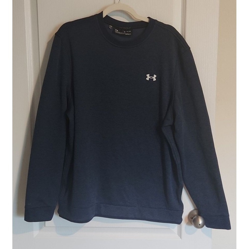 Under Armour Golf Cold Gear Loose Fit Storm Crew‎ Neck Sweatshirt XL Blue Men's